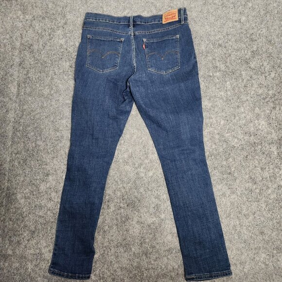 Levis 311 Shaping Skinny Women 32x29 Blue Medium Wash Denim Jeans Capri Mid Rise - Picture 2 of 5